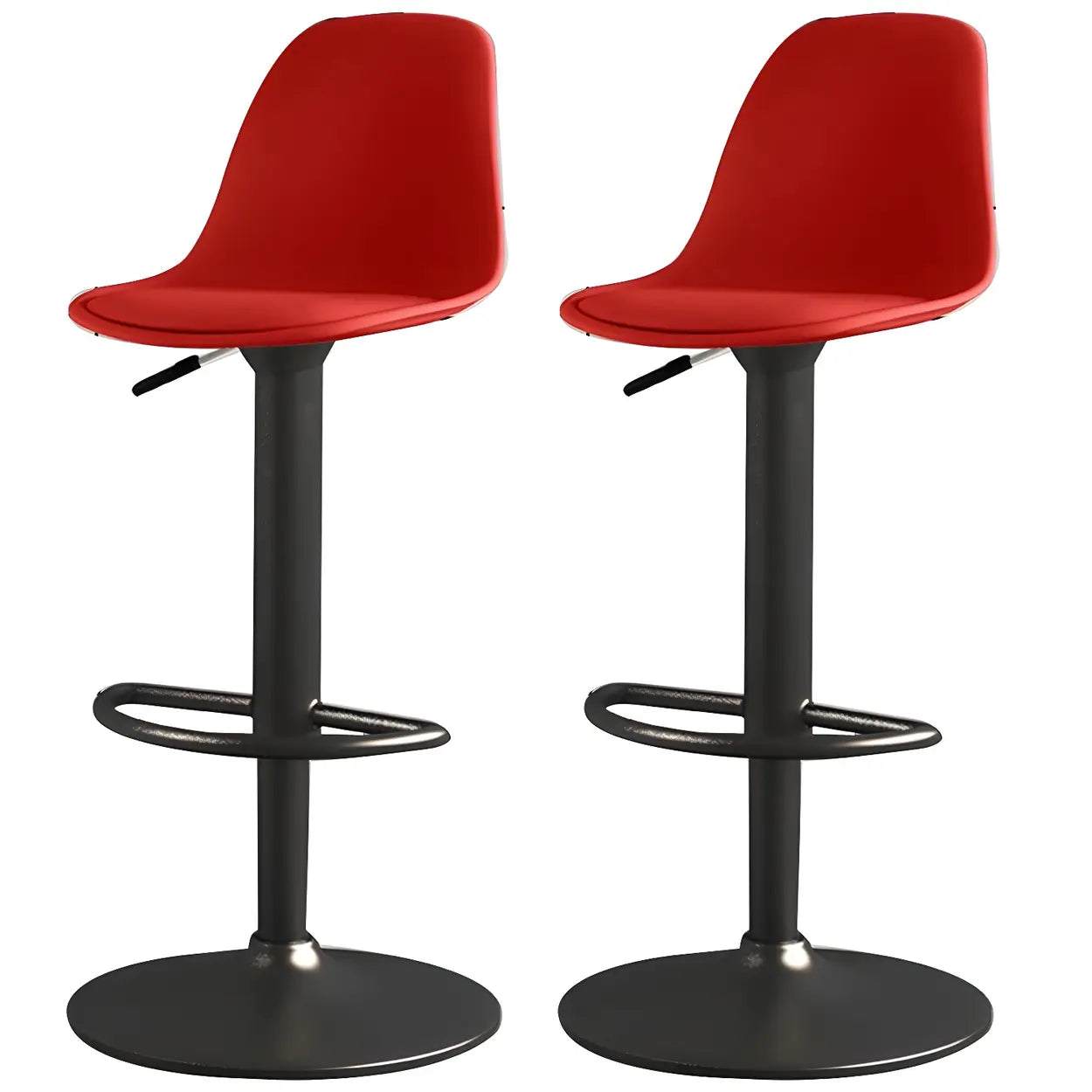 Adjustable Swivel Leather Bar Stool