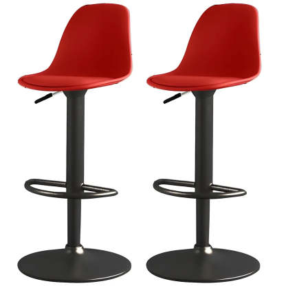 Adjustable Swivel Leather Bar Stool