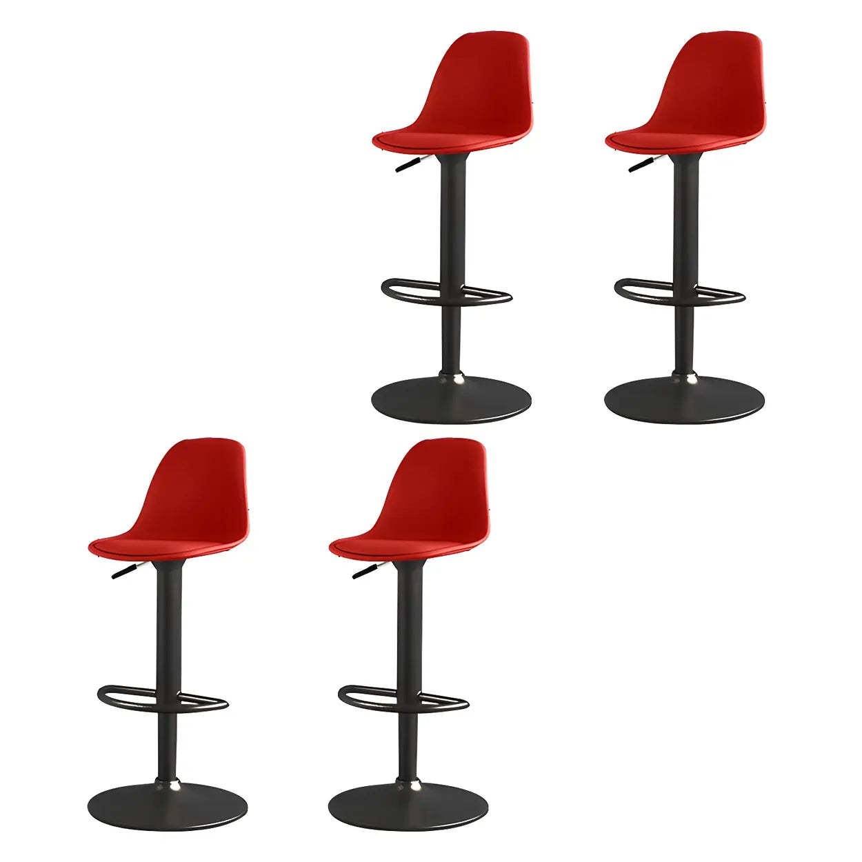 Adjustable Swivel Leather Bar Stool