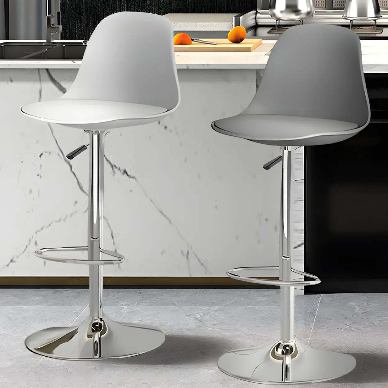 Adjustable Swivel Leather Bar Stool
