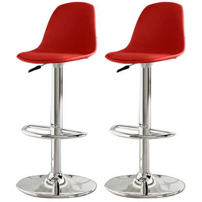 Adjustable Swivel Leather Bar Stool