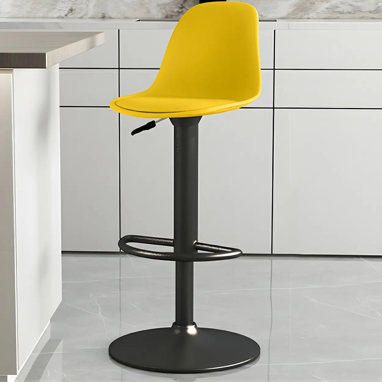 Adjustable Swivel Leather Bar Stool