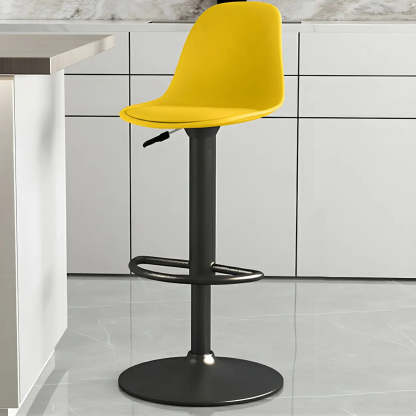 Adjustable Swivel Leather Bar Stool