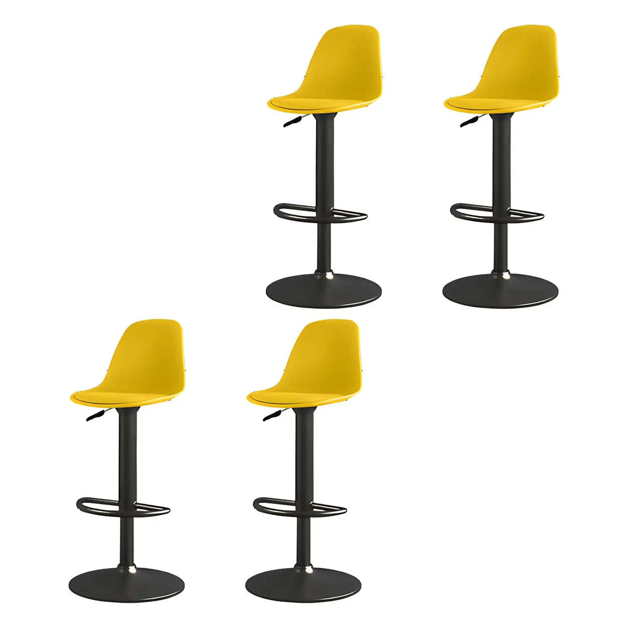 Adjustable Swivel Leather Bar Stool