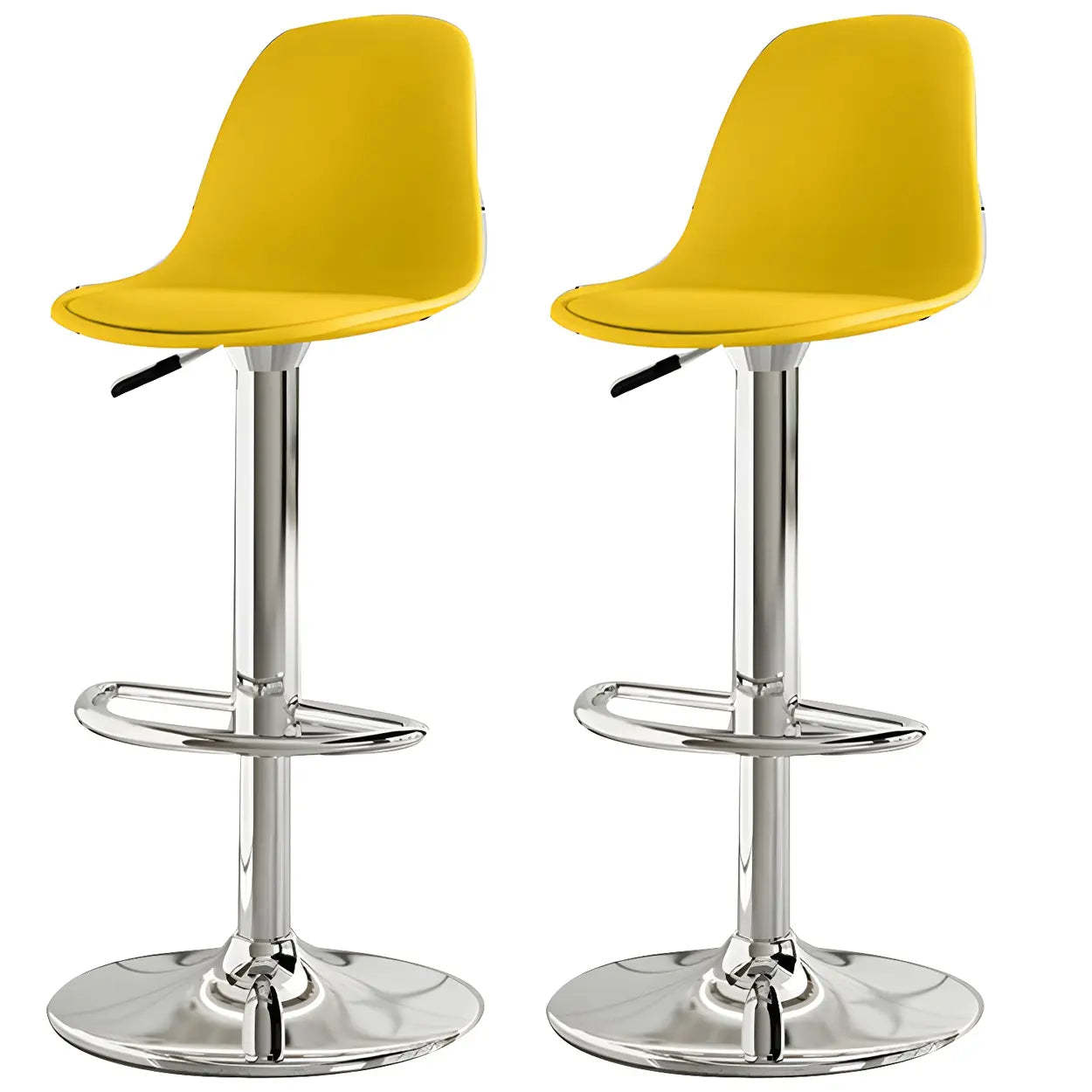 Adjustable Swivel Leather Bar Stool