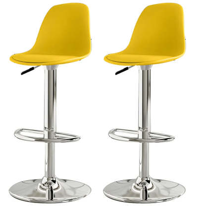 Adjustable Swivel Leather Bar Stool