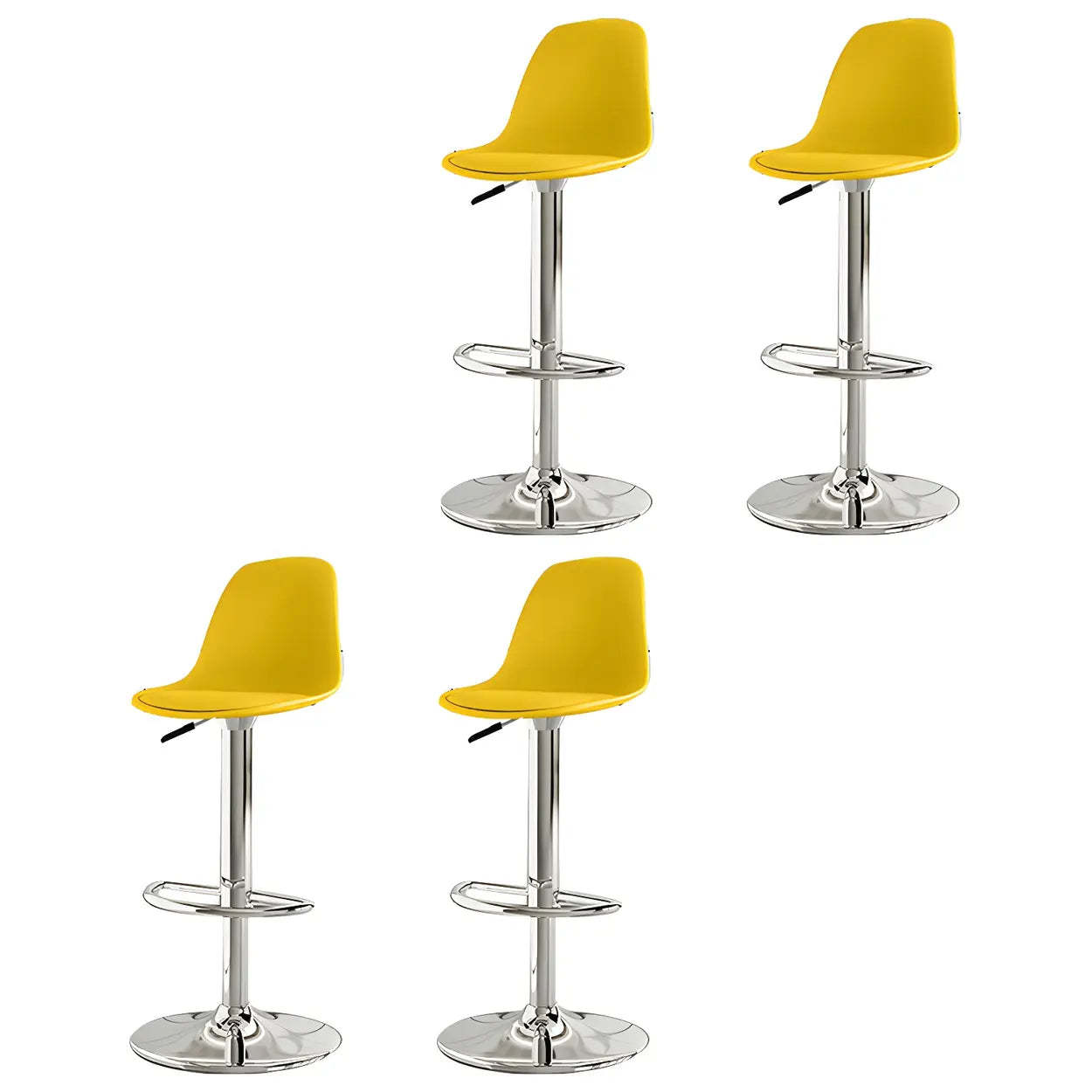 Adjustable Swivel Leather Bar Stool