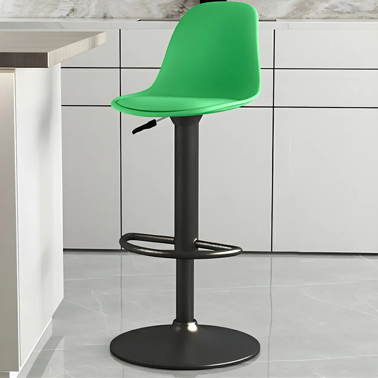 Adjustable Swivel Leather Bar Stool