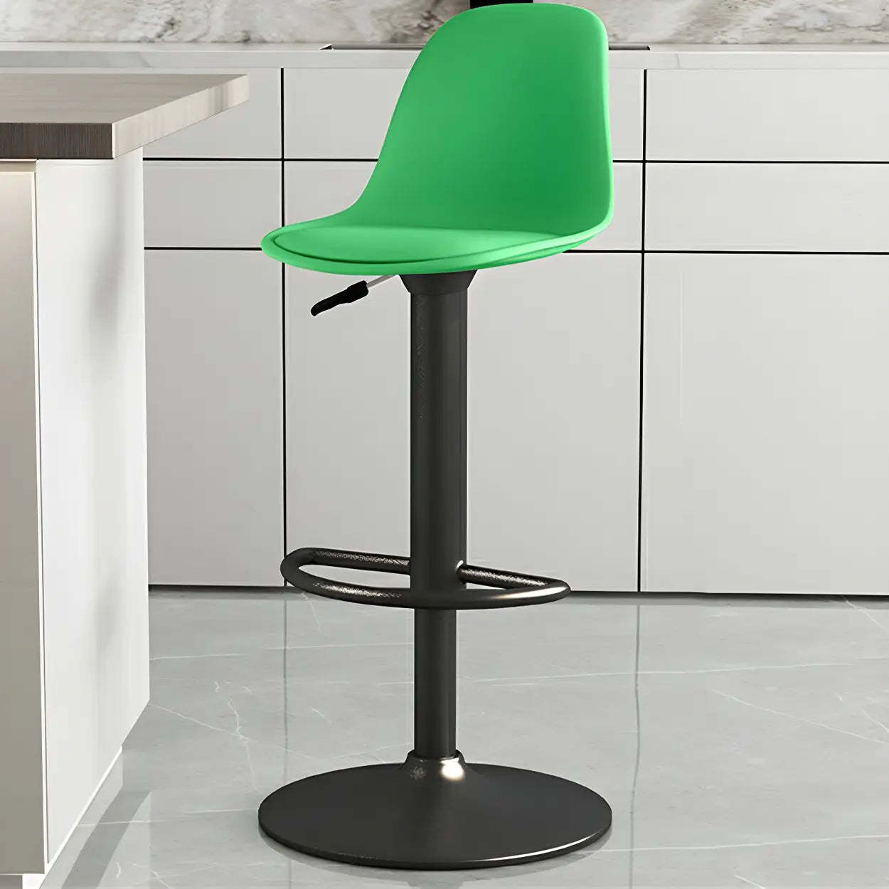 Adjustable Swivel Leather Bar Stool