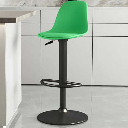 Adjustable Swivel Leather Bar Stool