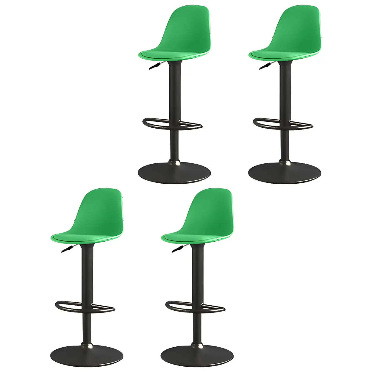 Adjustable Swivel Leather Bar Stool