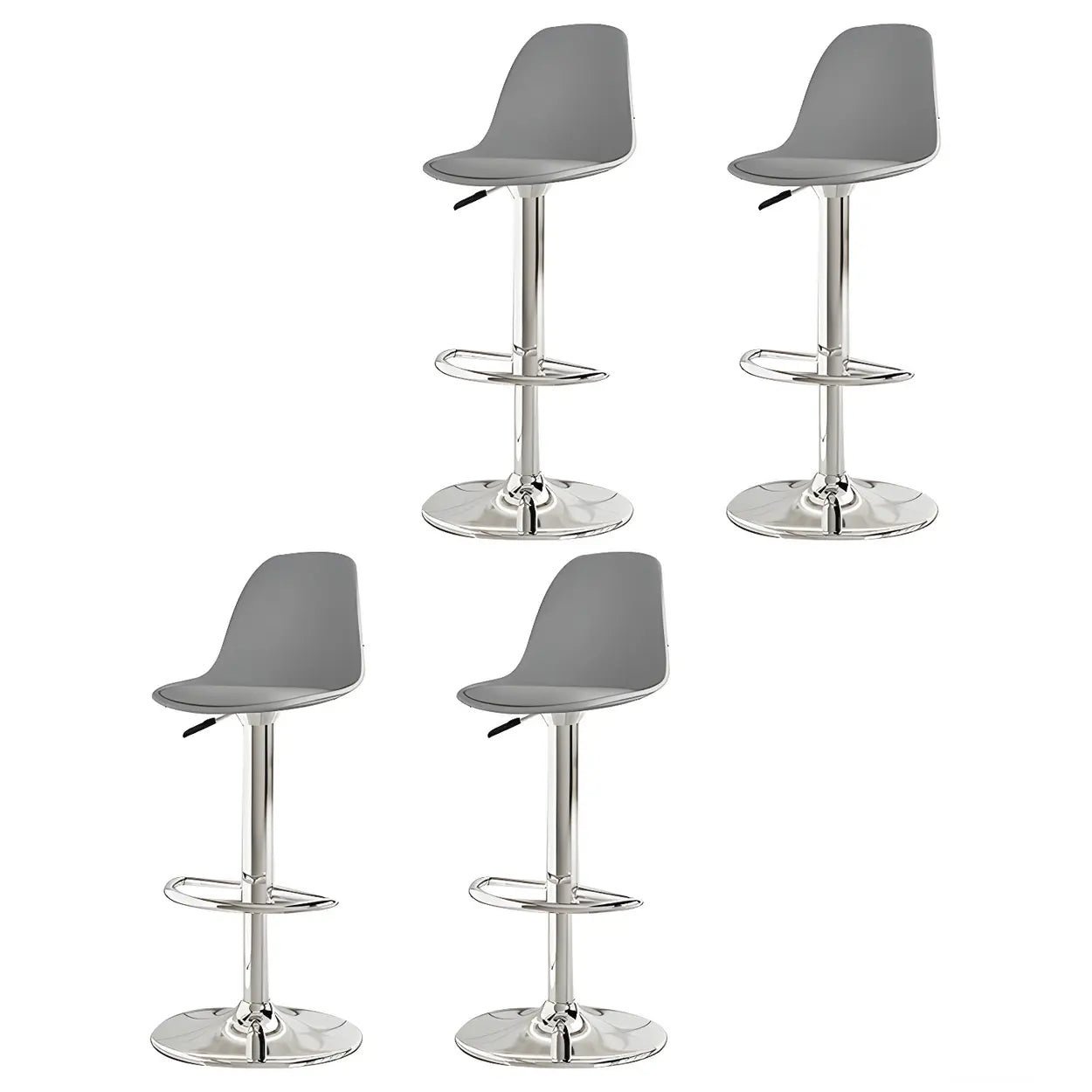 Adjustable Swivel Leather Bar Stool