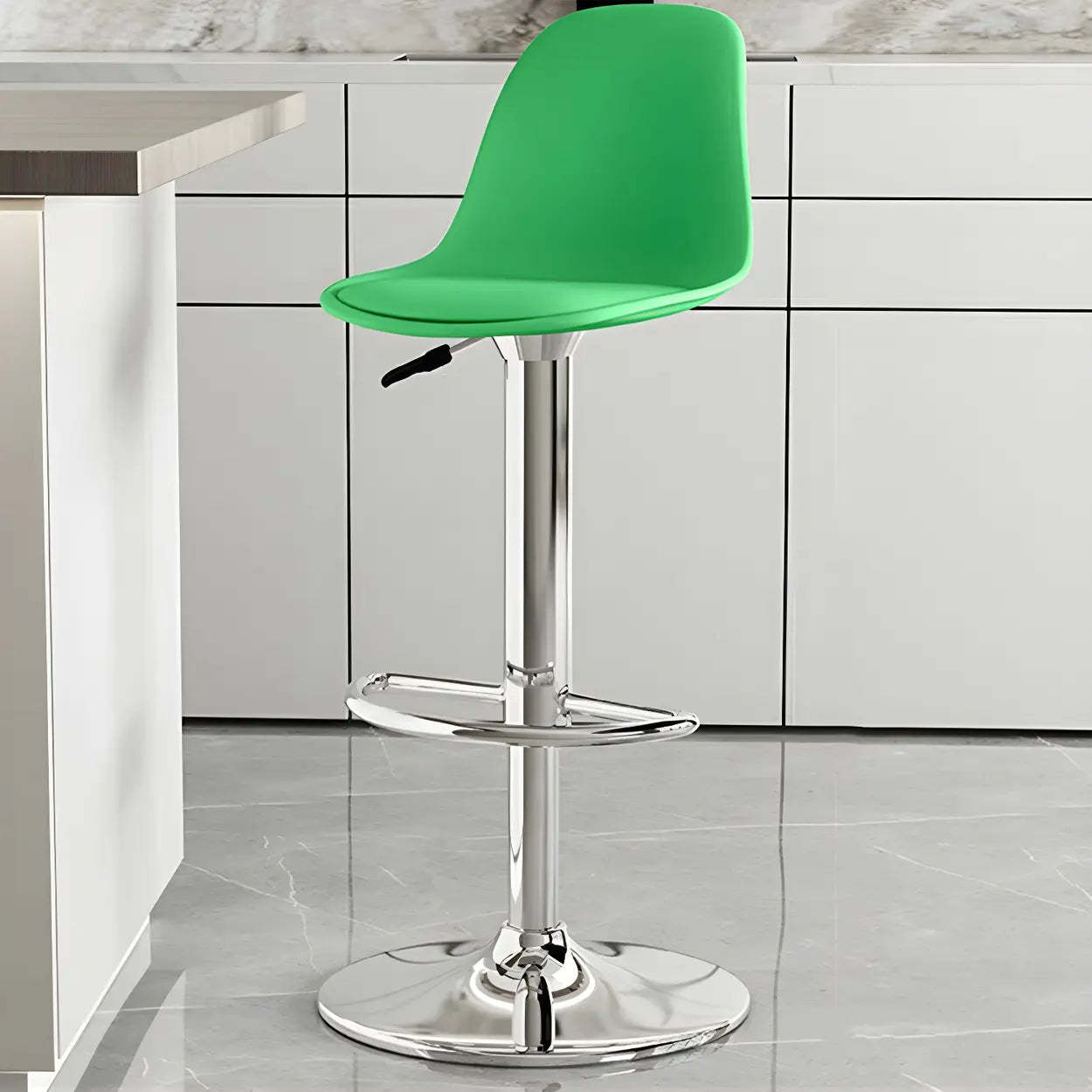 Adjustable Swivel Leather Bar Stool