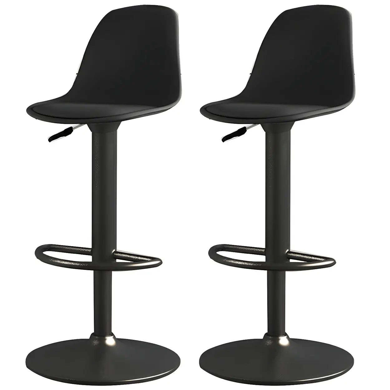 Adjustable Swivel Leather Bar Stool