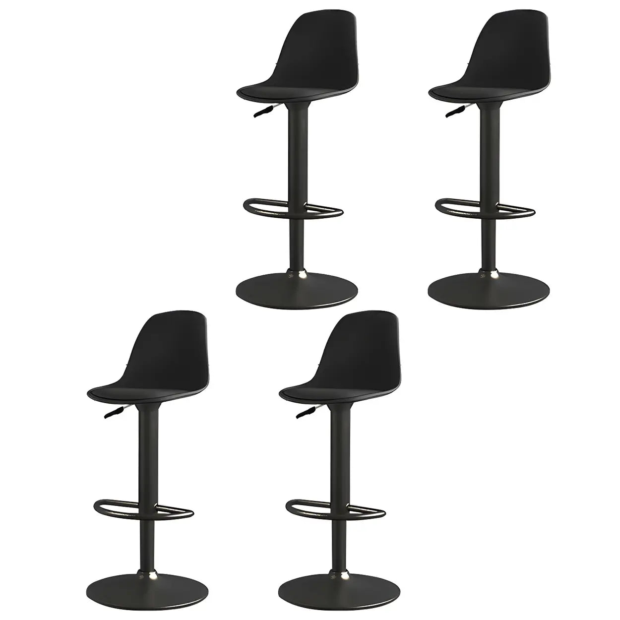 Adjustable Swivel Leather Bar Stool
