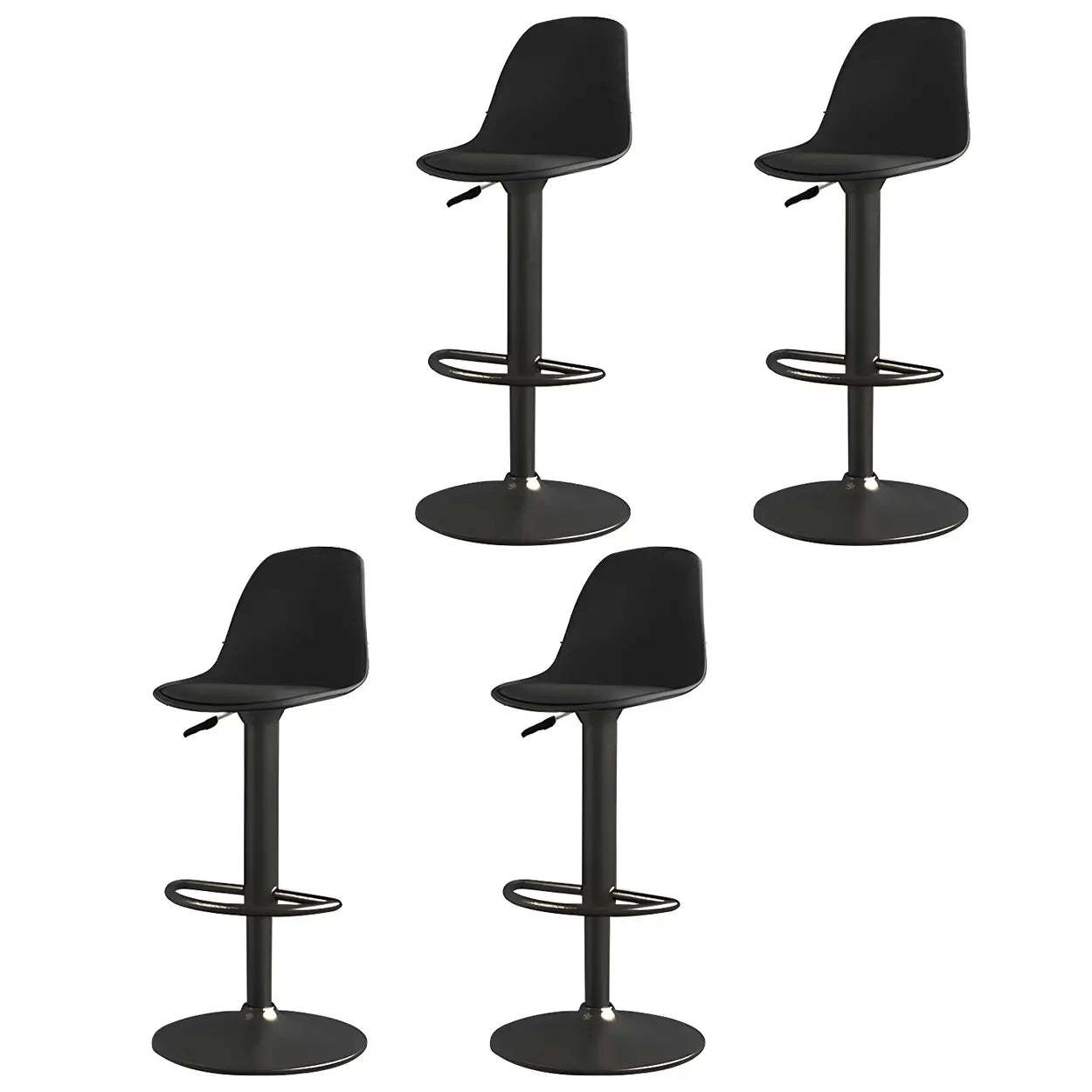Adjustable Swivel Leather Bar Stool