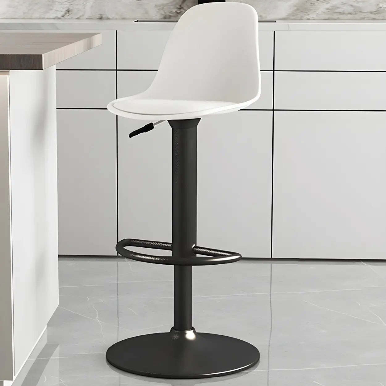 Adjustable Swivel Leather Bar Stool