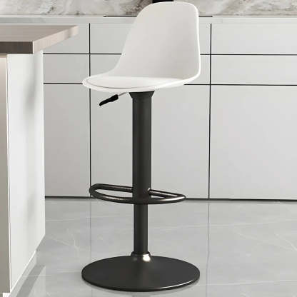 Adjustable Swivel Leather Bar Stool