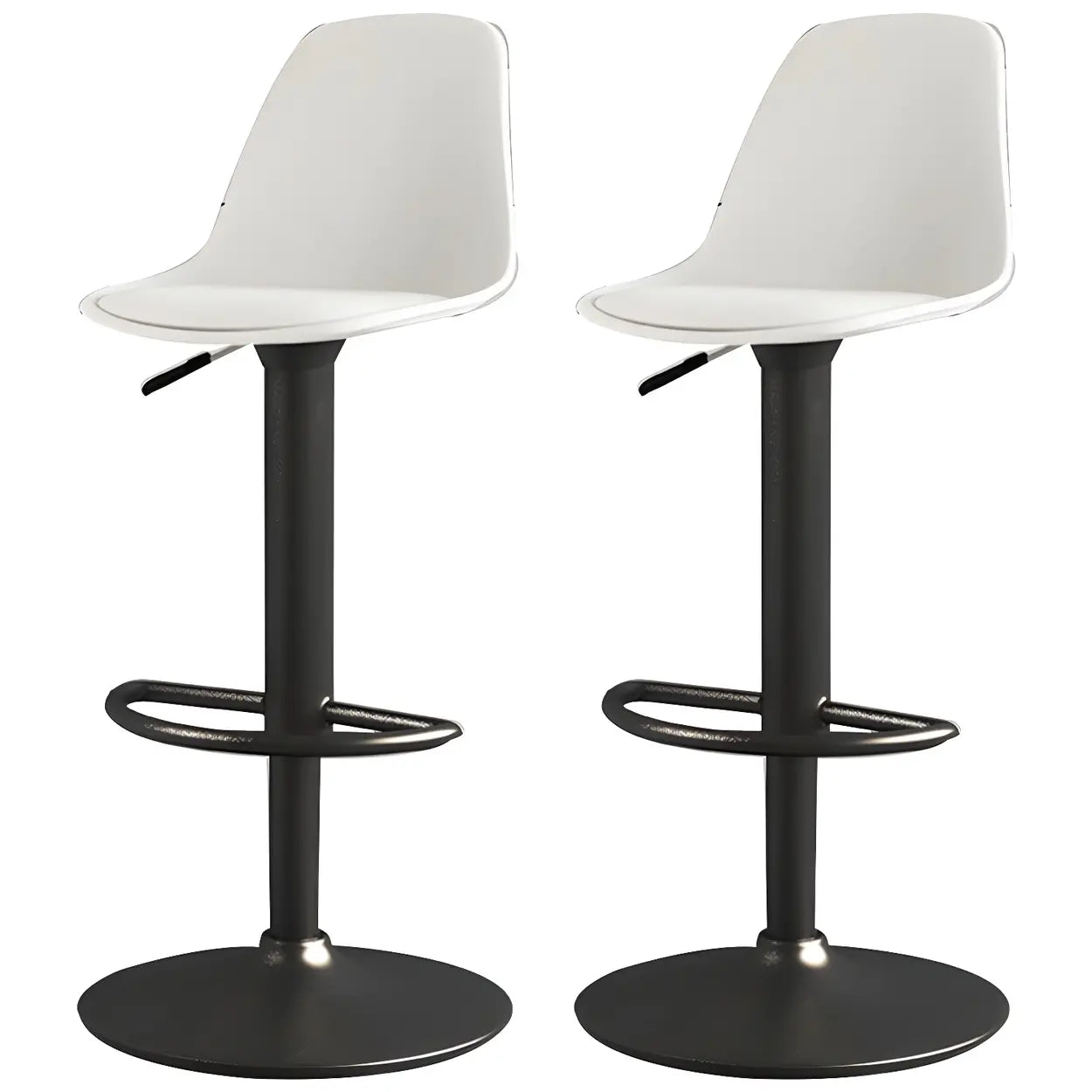 Adjustable Swivel Leather Bar Stool
