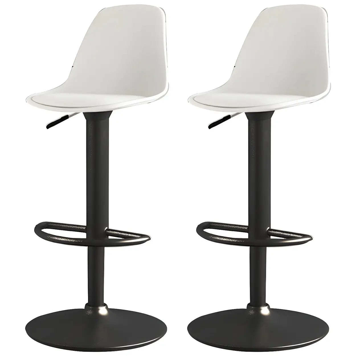 Adjustable Swivel Leather Bar Stool