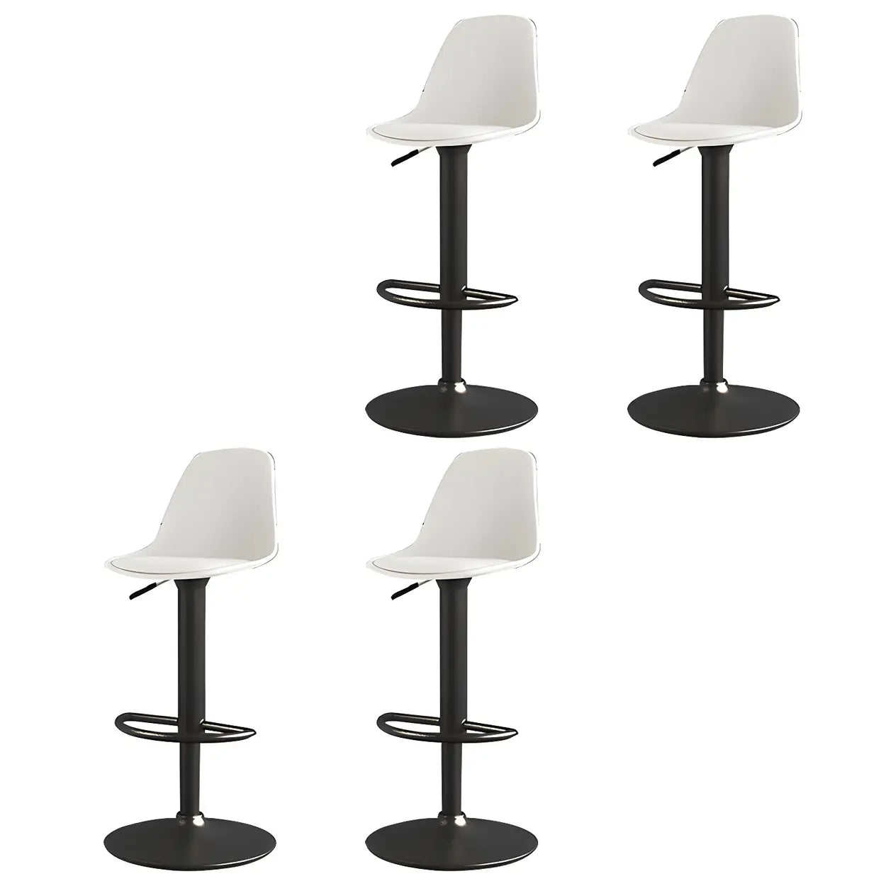 Adjustable Swivel Leather Bar Stool