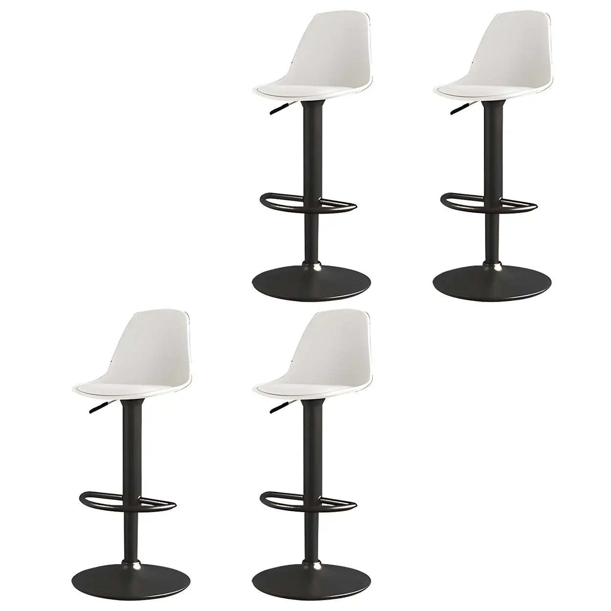 Adjustable Swivel Leather Bar Stool
