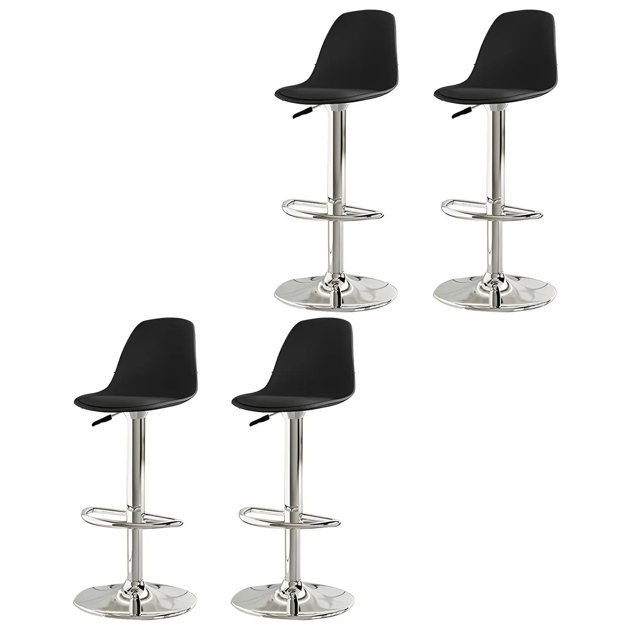 Adjustable Swivel Leather Bar Stool