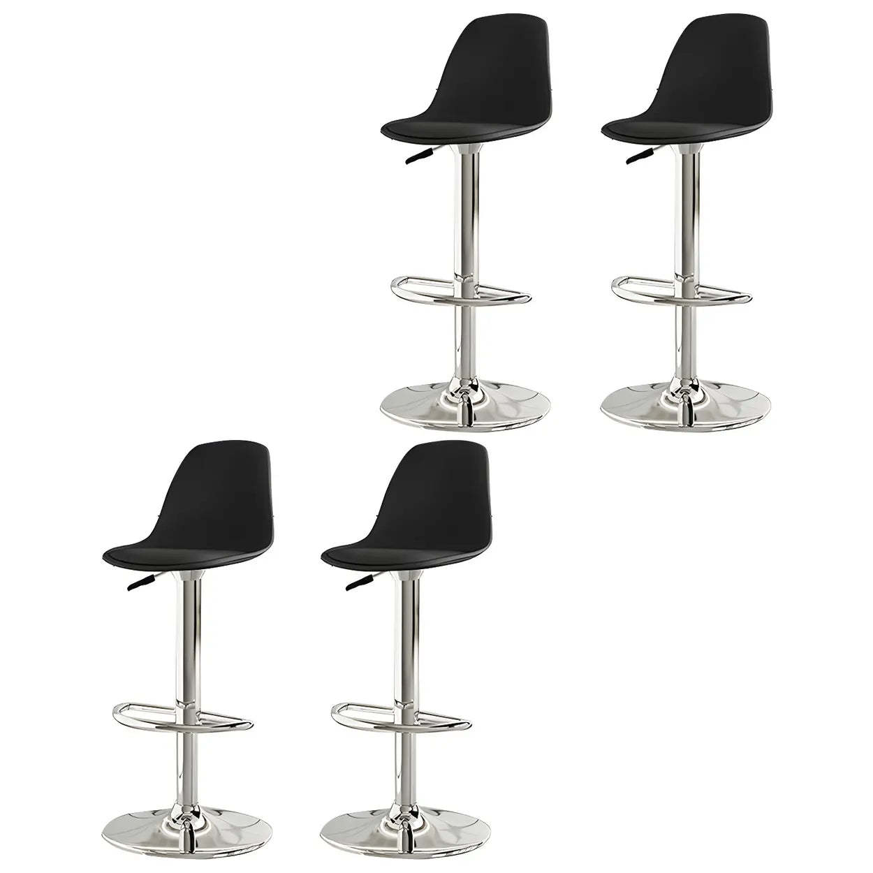 Adjustable Swivel Leather Bar Stool