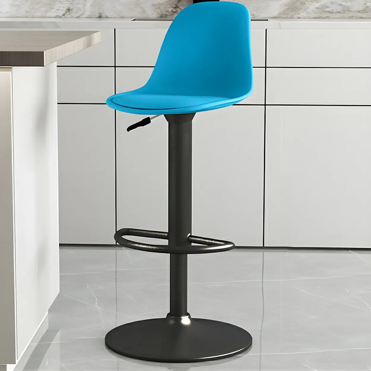 Adjustable Swivel Leather Bar Stool