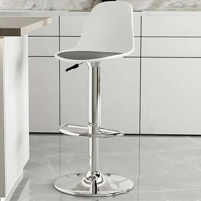 Adjustable Swivel Leather Bar Stool