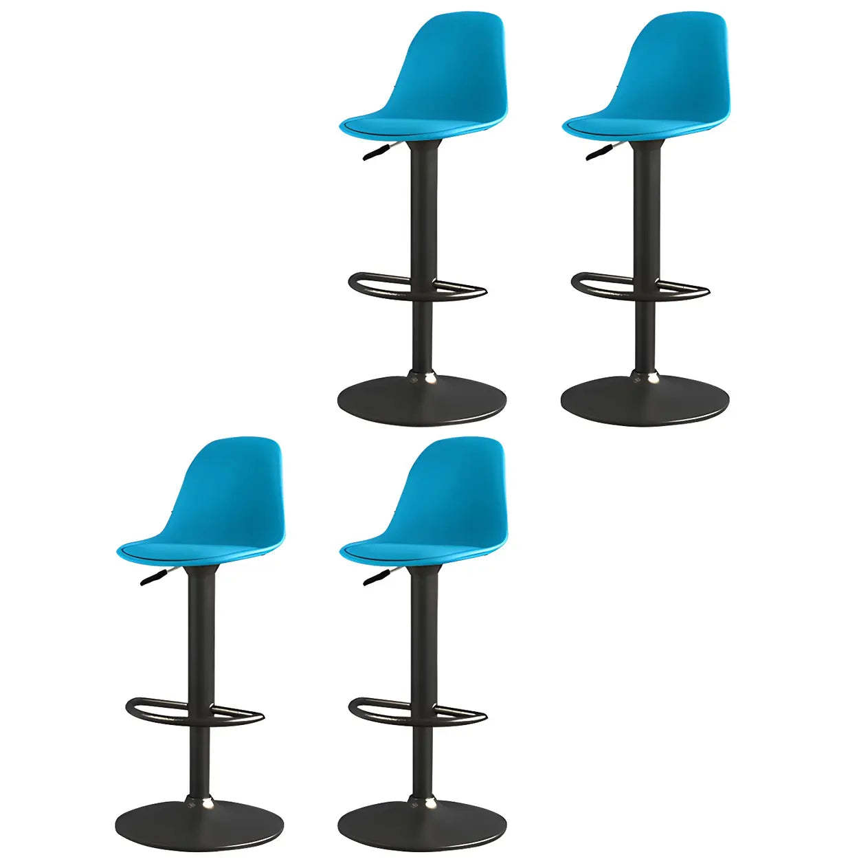 Adjustable Swivel Leather Bar Stool