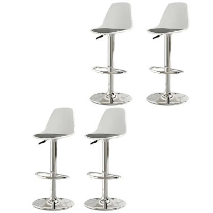 Adjustable Swivel Leather Bar Stool