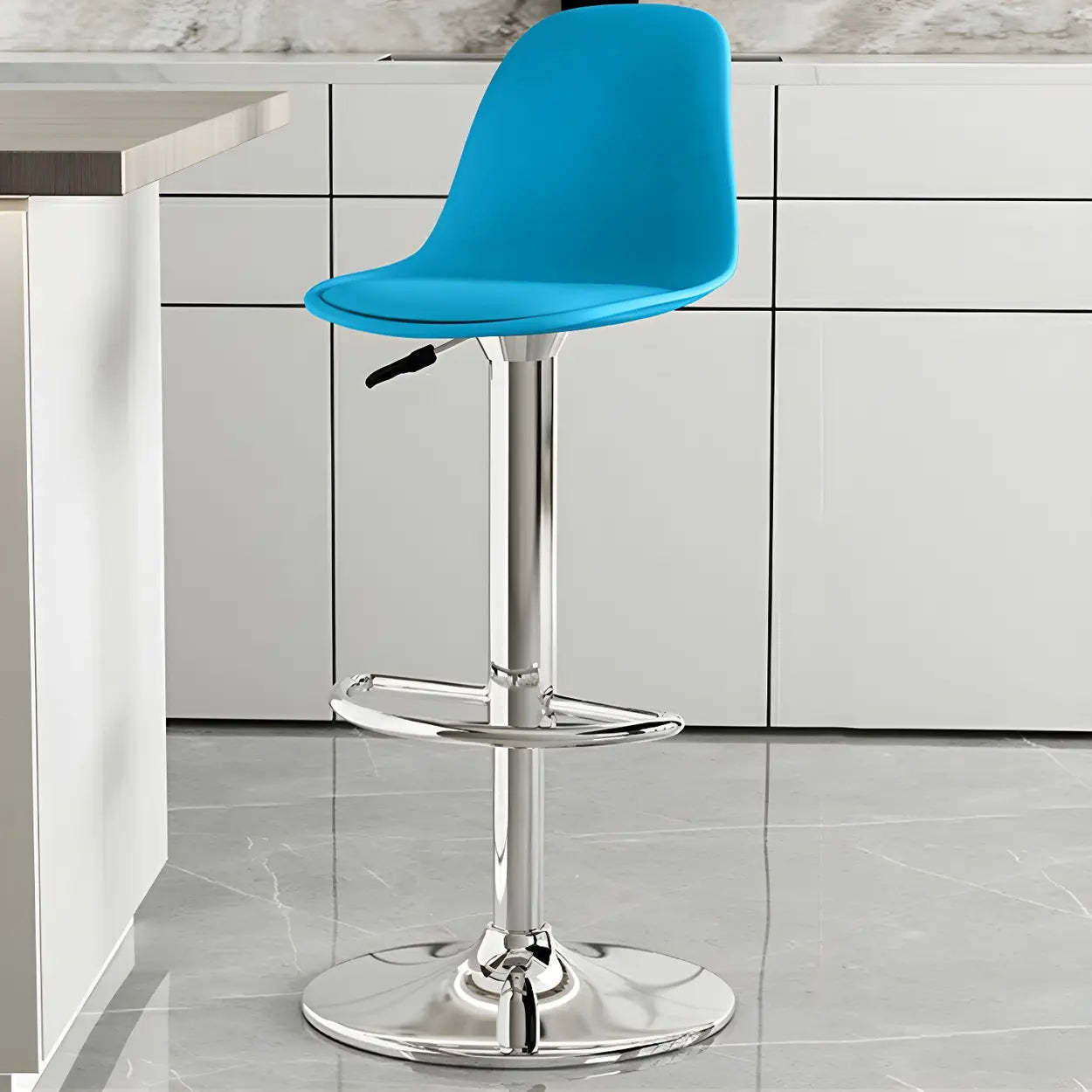 Adjustable Swivel Leather Bar Stool