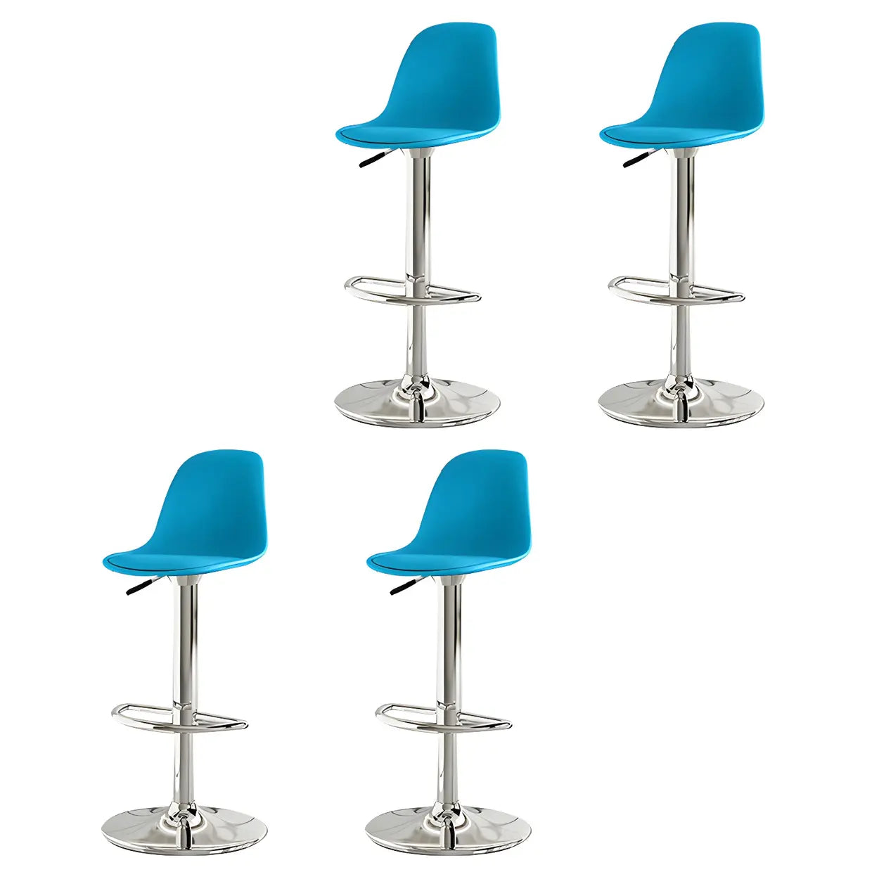 Adjustable Swivel Leather Bar Stool