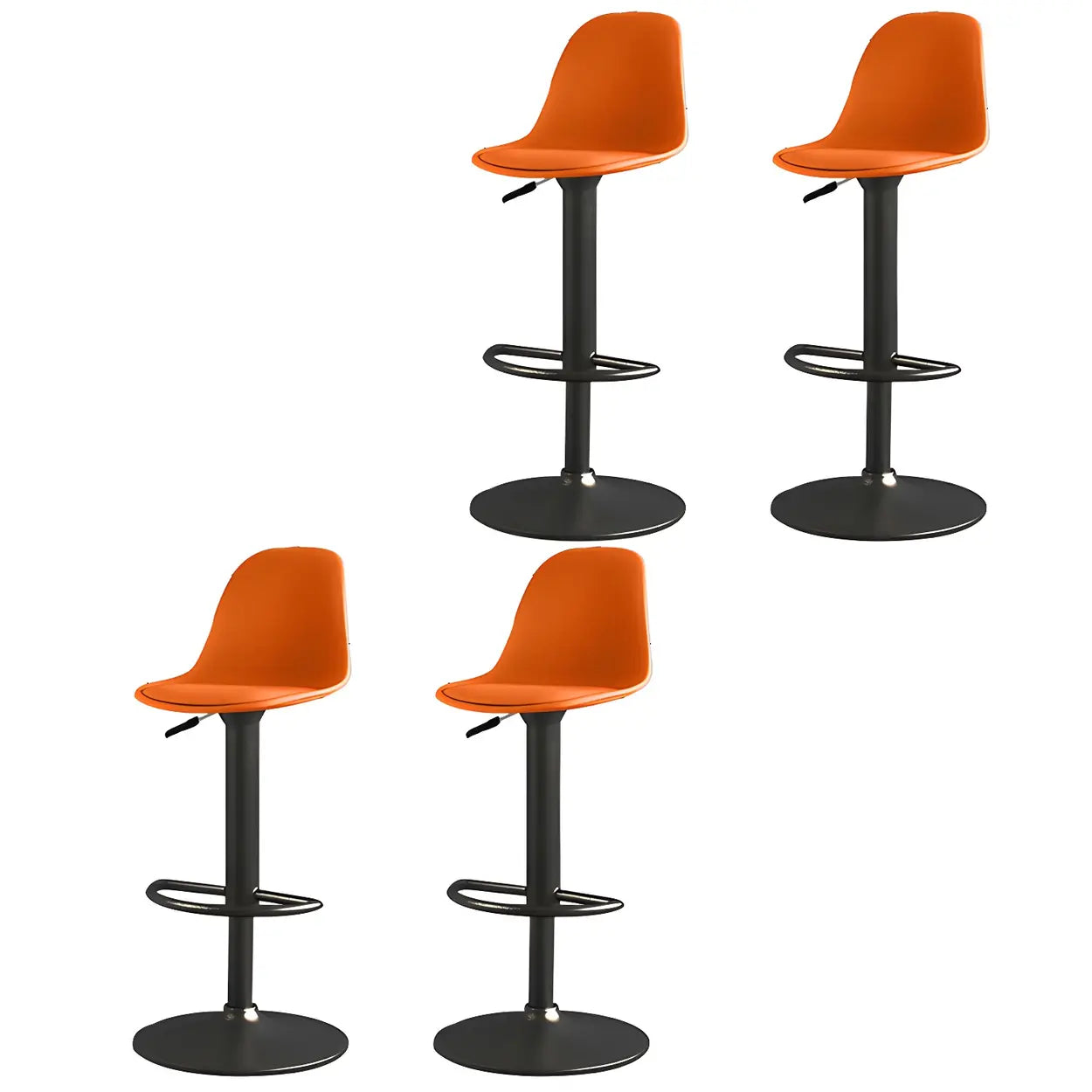 Adjustable Swivel Leather Bar Stool