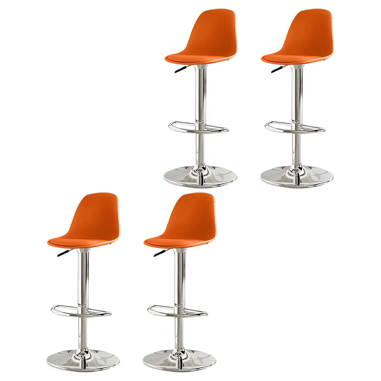 Adjustable Swivel Leather Bar Stool