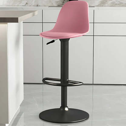 Adjustable Swivel Leather Bar Stool