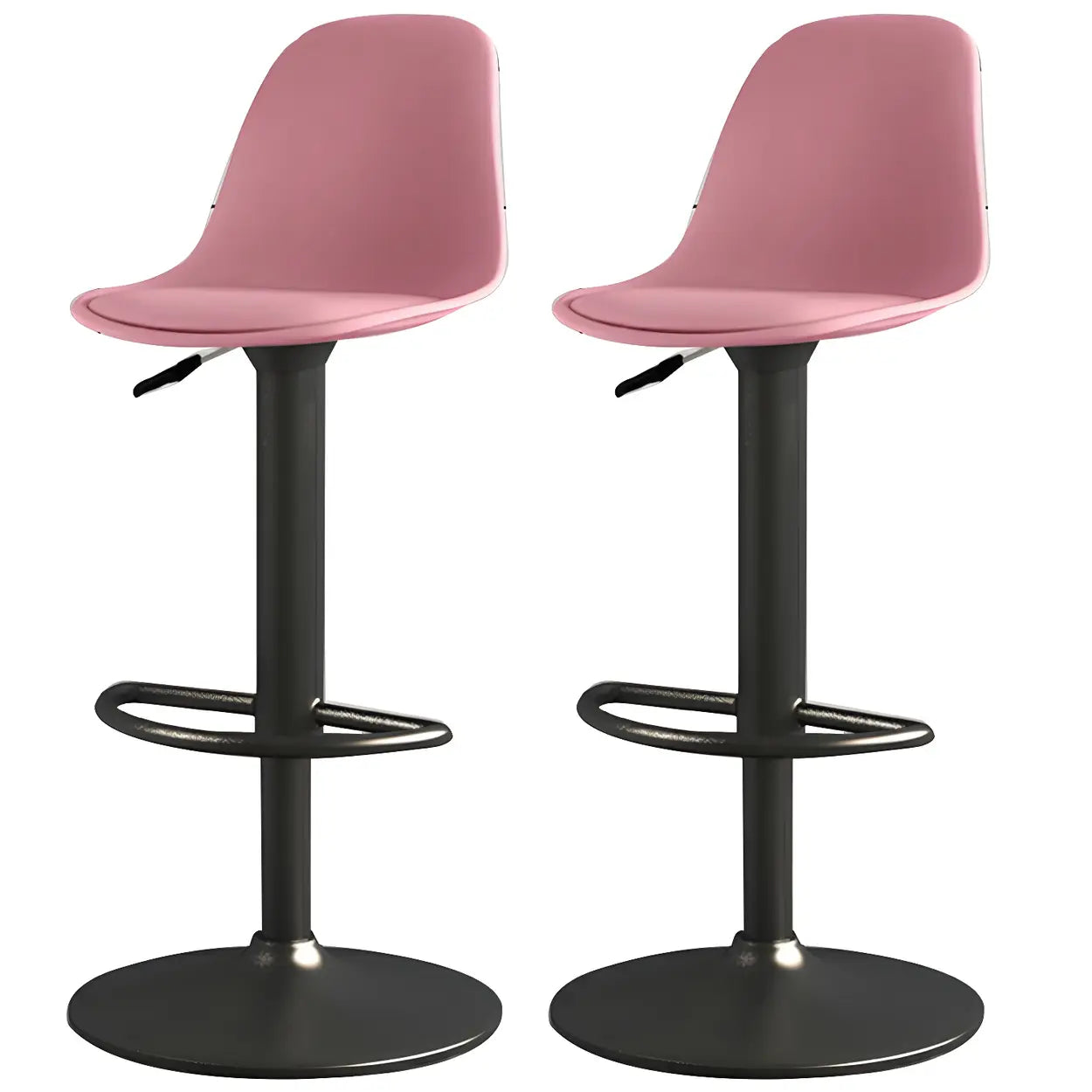 Adjustable Swivel Leather Bar Stool