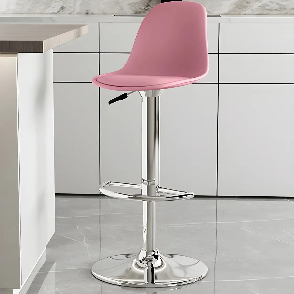Adjustable Swivel Leather Bar Stool
