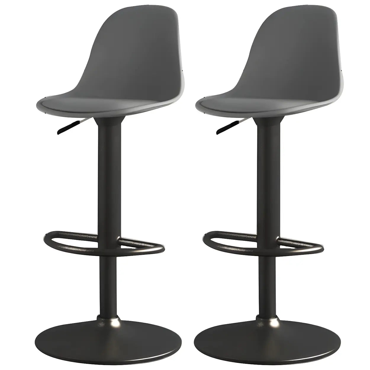 Adjustable Swivel Leather Bar Stool