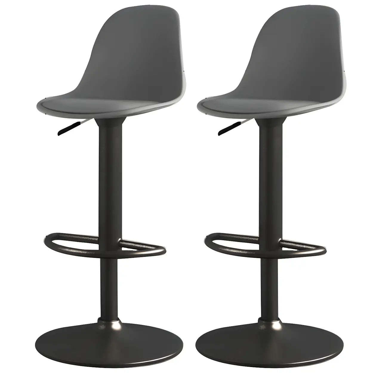 Adjustable Swivel Leather Bar Stool