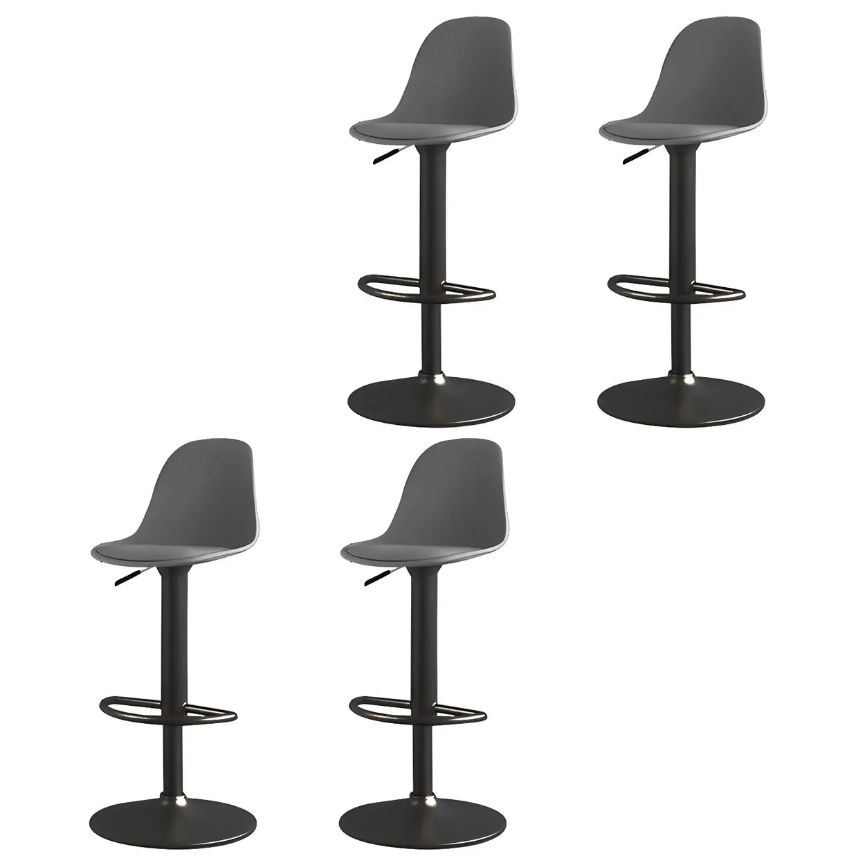 Adjustable Swivel Leather Bar Stool