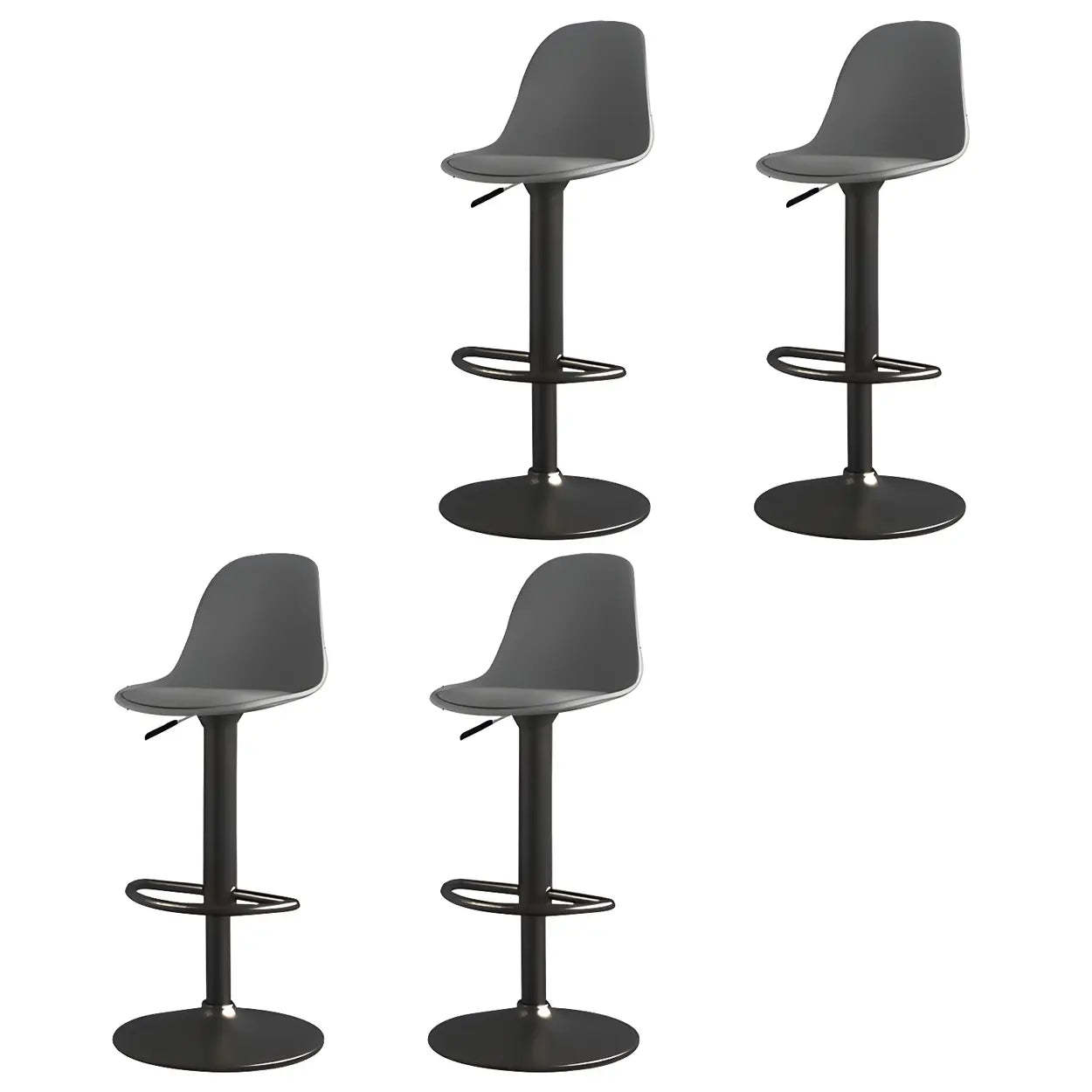 Adjustable Swivel Leather Bar Stool