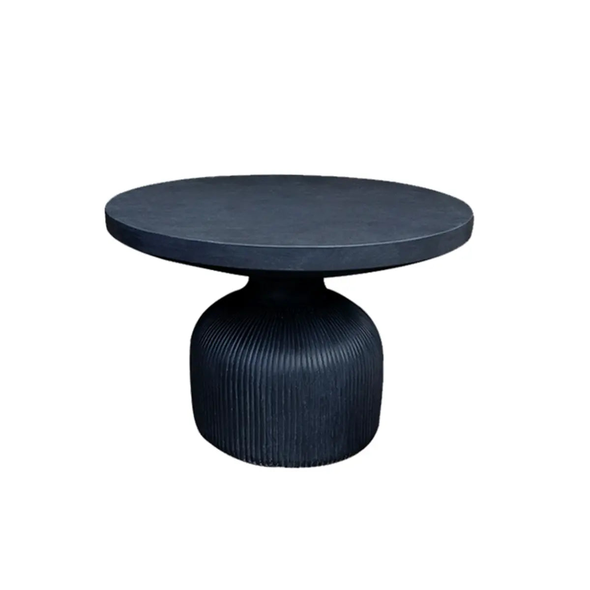 Gray Cement Round Concrete Outdoor Coffee Table