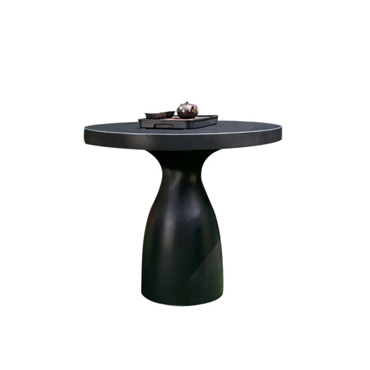 Gray Cement Round Concrete Outdoor Coffee Table