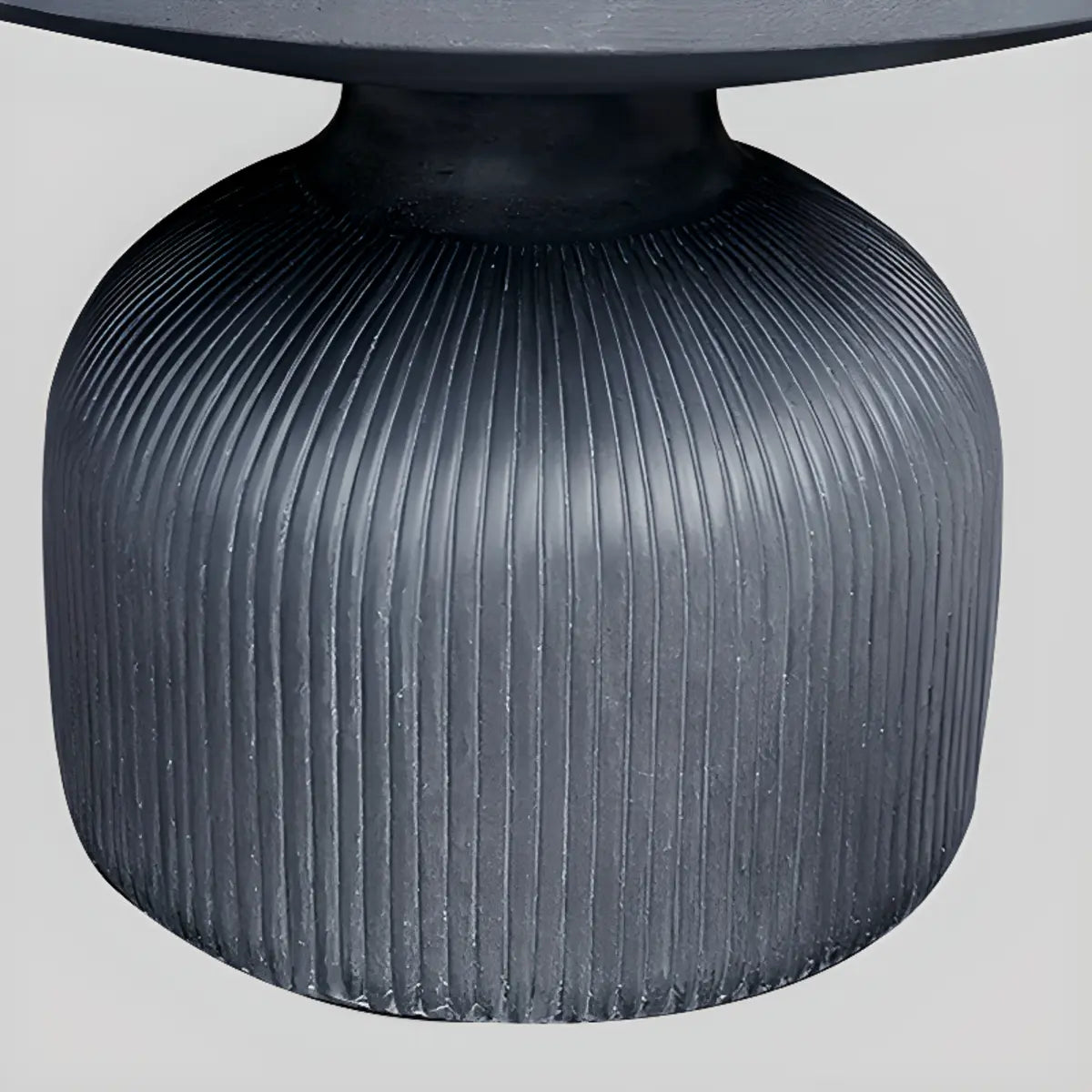 Gray Cement Round Concrete Outdoor Coffee Table