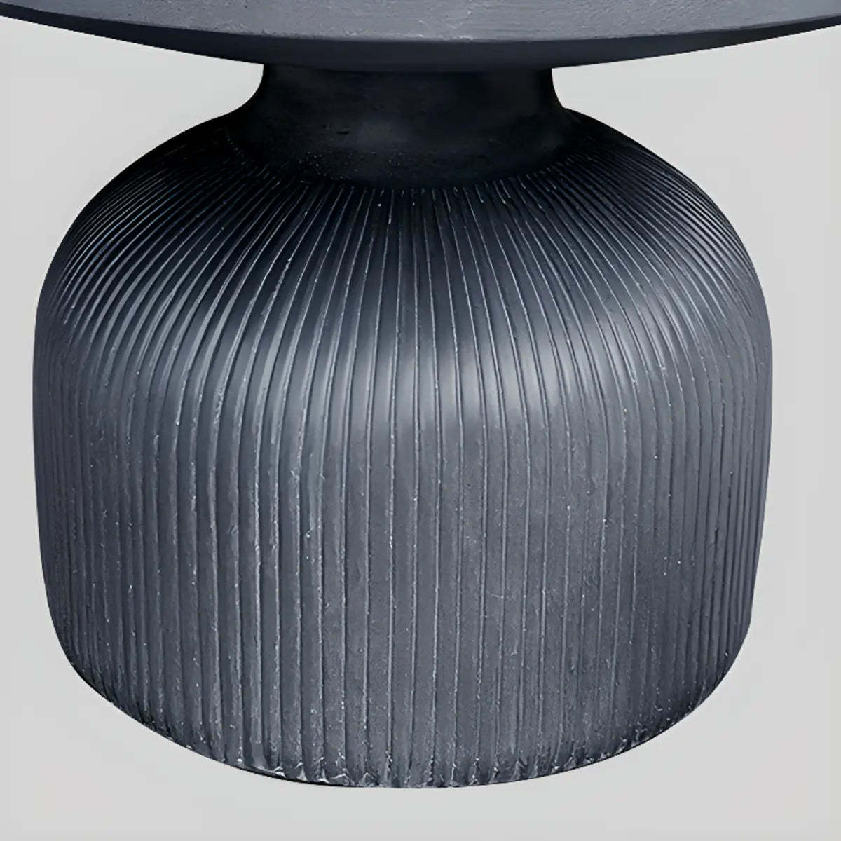 Gray Cement Round Concrete Outdoor Coffee Table