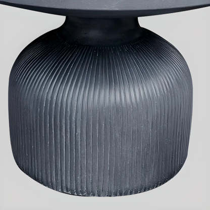 Gray Cement Round Concrete Outdoor Coffee Table