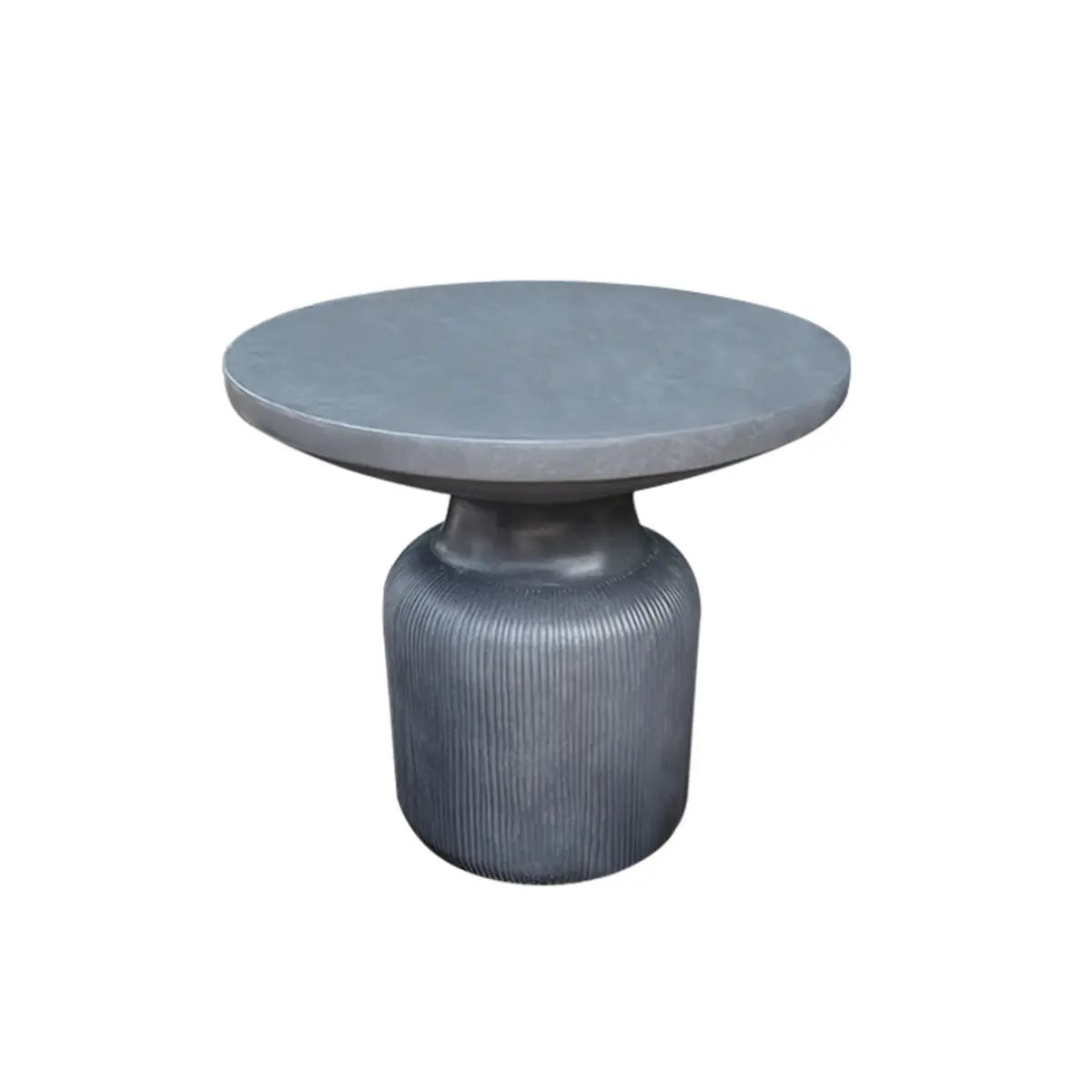 Gray Cement Round Concrete Outdoor Coffee Table — Light Gray / Table Only