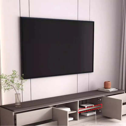 Gray Oak Wood Rectangular TV Stand with Storage — Gray Oak
